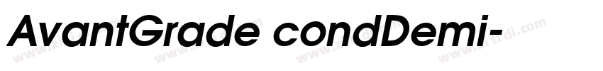 AvantGrade condDemi字体转换